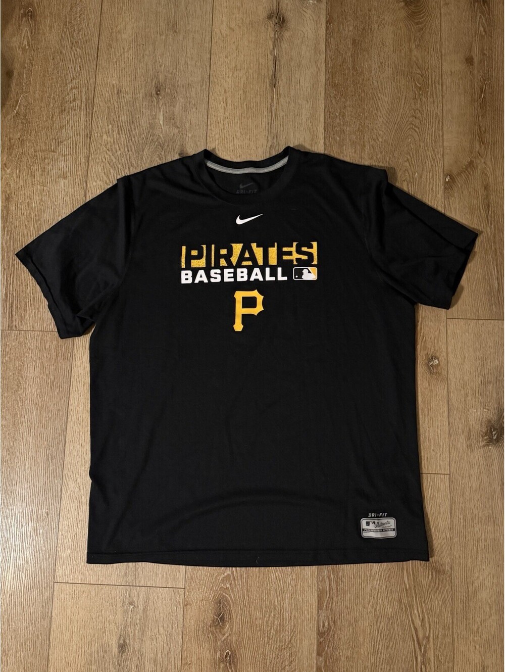 Nike Mens Black Pittsburgh Pirates Baseball Short Sleeve Athletic Shirt Size XL